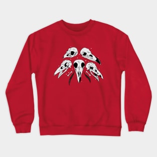 Bird skulls with feathers Crewneck Sweatshirt